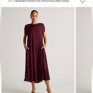 Quince Washable Stretch Silk Voluminous Maxi Dress